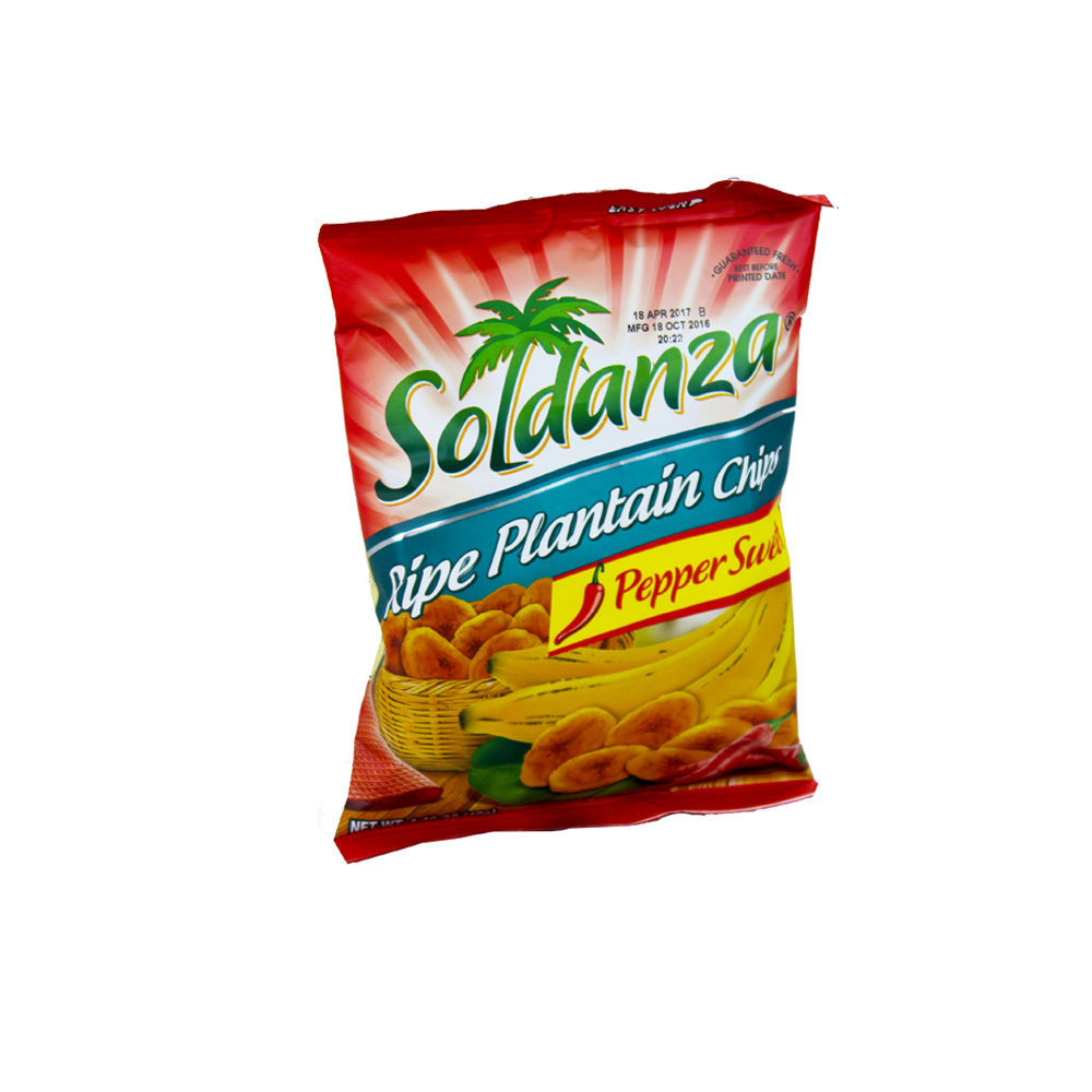 Soldanza Ripe Plantain Chips Pepper Sauce